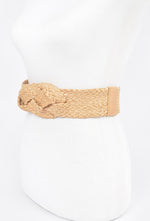 Load image into Gallery viewer, Trendy boho straw belt with stretch
