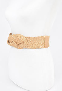 Trendy boho straw belt with stretch