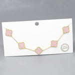 Load image into Gallery viewer, Pink Gold Dipped Clover Jewelry
