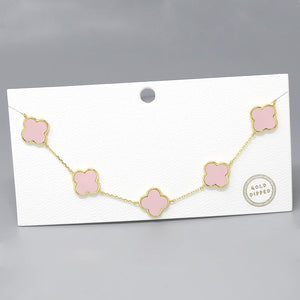 Pink Gold Dipped Clover Jewelry