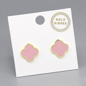 Pink Gold Dipped Clover Jewelry