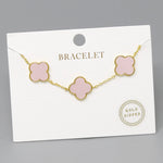 Load image into Gallery viewer, Pink Gold Dipped Clover Jewelry
