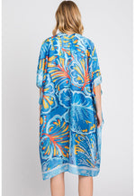 Load image into Gallery viewer, Long floral kimono jacket for summer
