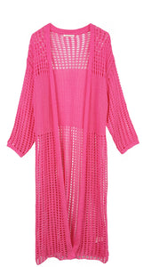 Women's crochet kimono cover up for beach or pool