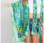 Load image into Gallery viewer, Floral summer kimono cardigan with sleeves
