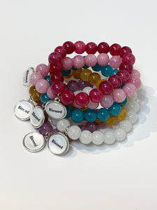 Beaded colorful bracelets sets for stacking
