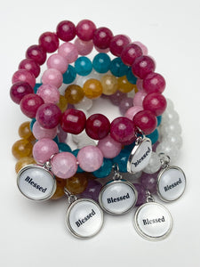 Beaded fashion bracelets with charms