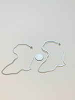 Load image into Gallery viewer, Africa map earrings silver
