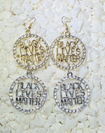 Load image into Gallery viewer, Black Lives Matter Earrings - Iconic Style Shop
