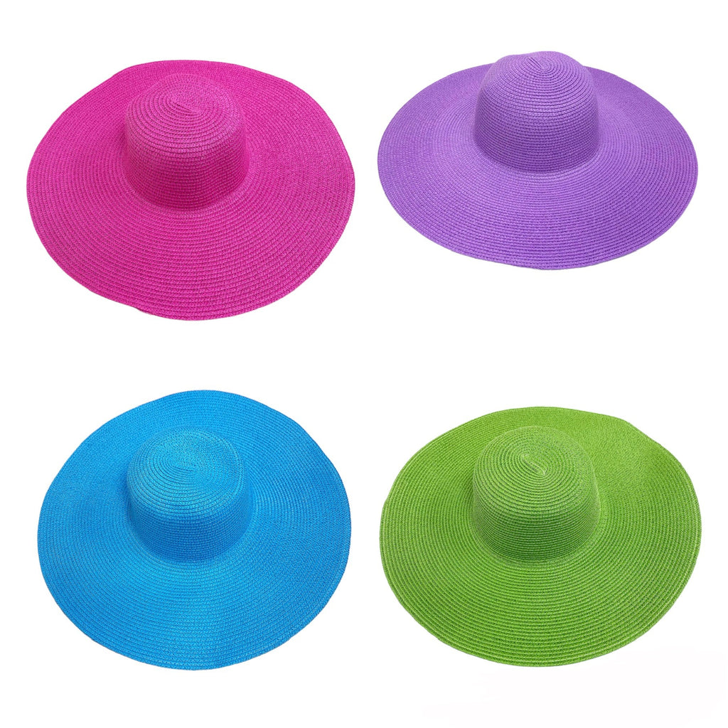 colorful pacable straw hat