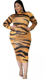 Load image into Gallery viewer, Animal Print Bodycon Dress - Iconic Style Shop
